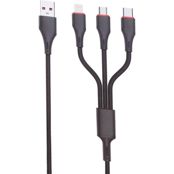 کابل 3 سر Ldnio مدل LC96U ویژگی 4.2 آمپر
